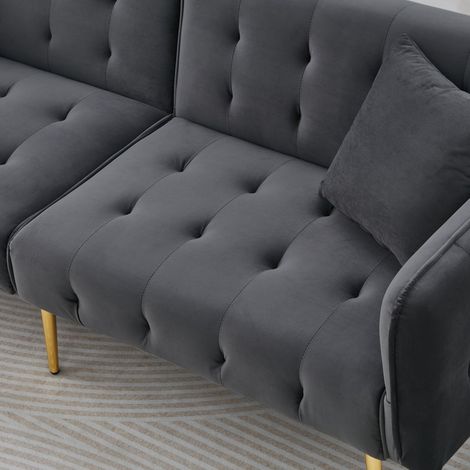 [Chambre à coucher intégrée dans le canapé] Canapé moderne pour 2 personnes. Cela permet un espacement optimal dans les petits salons. (1/5)