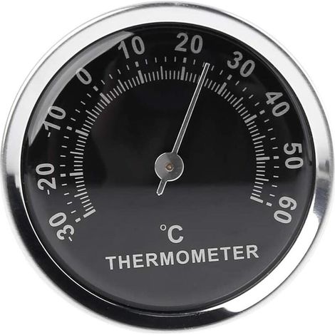 Mini thermomètre de voiture 58 mm - Affichage mécanique analogique de la température avec autocollant (1/4)