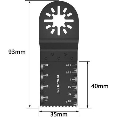 Packung mit 20 35-mm-Holzsägeblättern für Fein-, Bosch- und Makita-Multifunktionswerkzeuge (1/4)