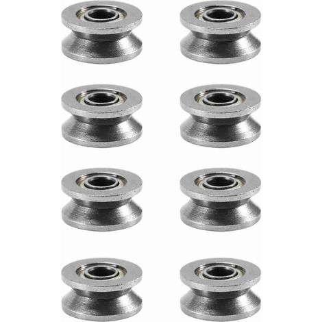 10 rouleaux à billes à gorge en V V624ZZ pour systèmes d'entraînement sur rail linéaire 4 x 13 x 6 mm (1/5)
