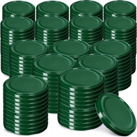 KADAX 200er-Pack Schraubdeckel fi89 mm - Metall - To89 - für 1700 ml Gläser - mit 6 Schnappzähnen -