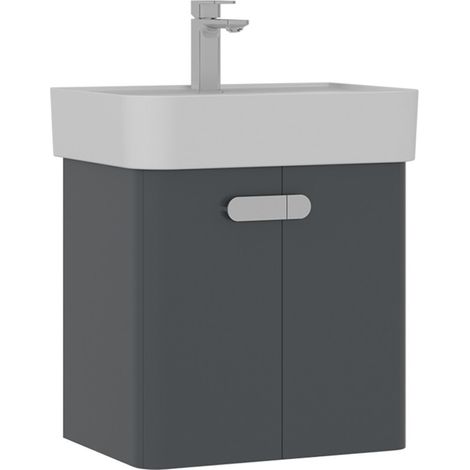 Meuble Vasque "Orbit 55" - 55 x 38 x 62 cm - Anthracite (1/4)