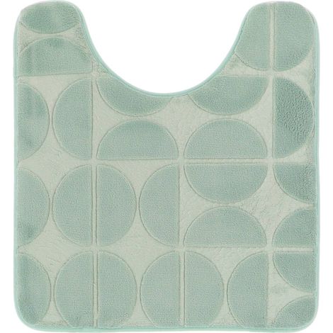 Alfombrilla microfibra contorno roy 45x50 cm - verde ecalipto - Tendance (1/2)