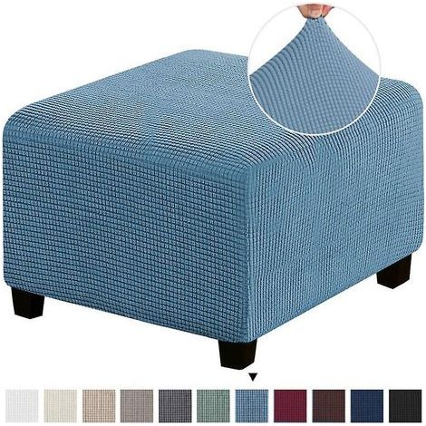 housse De Protection, (blue1) Repose-pieds Lastique Housse Lavable Carr Canap Repose-pieds Housse De Protection De Meubles (1/5)