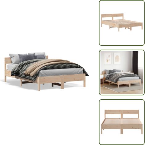- vidaXL Letto senza Materasso 150x200 cm in Legno Massello di Pino -