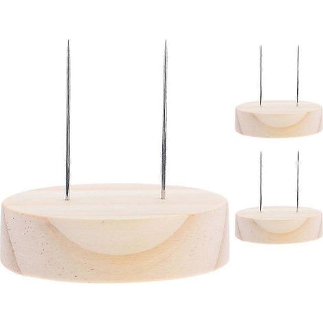 Présentoir à poupées en argile (lot de 3) - Socle de présentation au crochet (1/3)