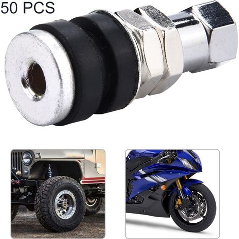 50 valves universelles pour pneus tubeless, compatibles avec motos, vélos et voitures (1/5)