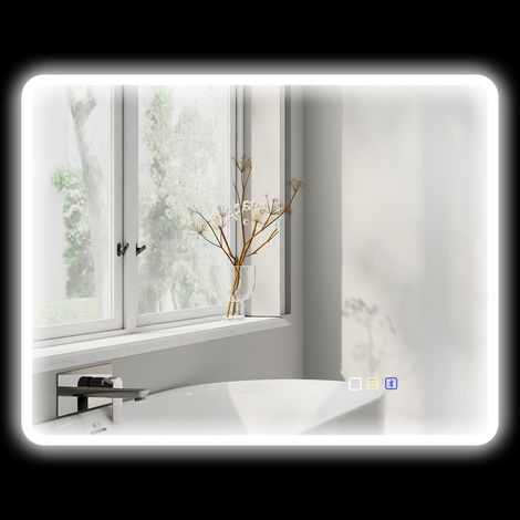 Espejo de baño LED, función Bluetooth, luz regulable, función antivaho. (1/5)