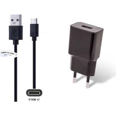 Chargeur 2A + câble USB-C standard de 2 m. Adaptateur secteur compatible avec les Samsung Galaxy S8, S9, A07, A17, F36, M36, F56, Tab Active 5 Pro, Tab S9, S9 FE, Tab S10 Lite, S10+, S10 FE+ et S10 Ul (1/3)