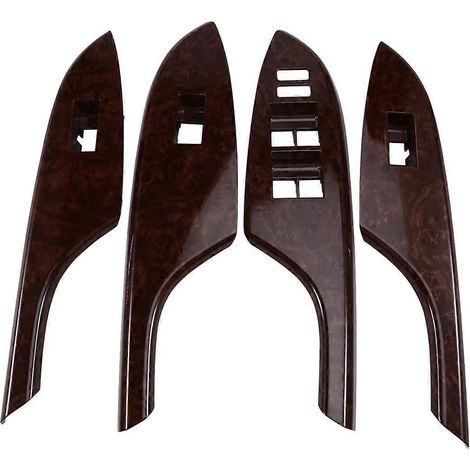 Panneau de commande de lève-vitre, poignée de porte, garniture d'accoudoir, cache de lève-vitre pour voiture (2006-2013), aspect bois de pêche, côté gauche (1/5)