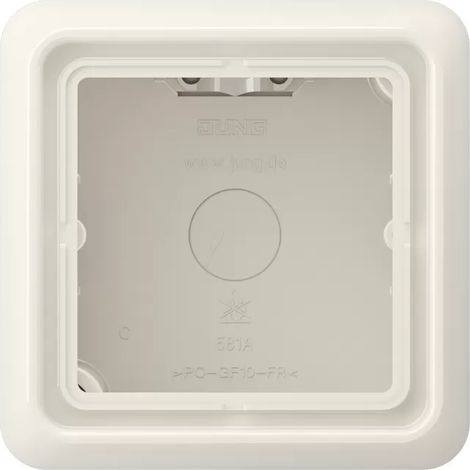Jung AP-Kappe 1-fach ws angeformter Rahmen CD 581 A W (1/2)