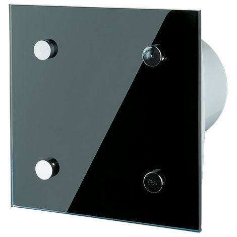 Aérateur VMP hélicoide axial Ø 100mm design luxe noir minuterie et hygrostat réglables clapet anti-retour 230V Emotion 100 KTH (1/5)