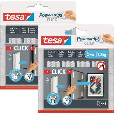 Velcro auto-adhésif TESA avec colle pour coller des photos, 4 paires, taille S x2 (1/5)