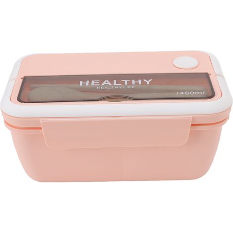 Boîte à Bento 1400 ML avec séparateur portable micro - ondes boîte à lunch japonaise grande capacité Bureau étudiant rose (1/5)