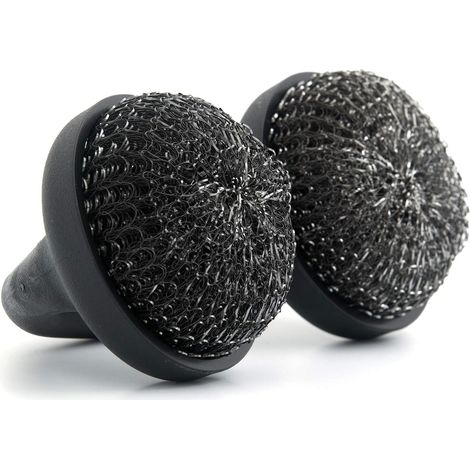 Cepillo Para Parrilla - Alambre De Acero Inoxidable Doble Cara - Mango Ergonómico - Para Parrillas De Carbón, Gas O Eléctricas - 1 Unidad (1/5)