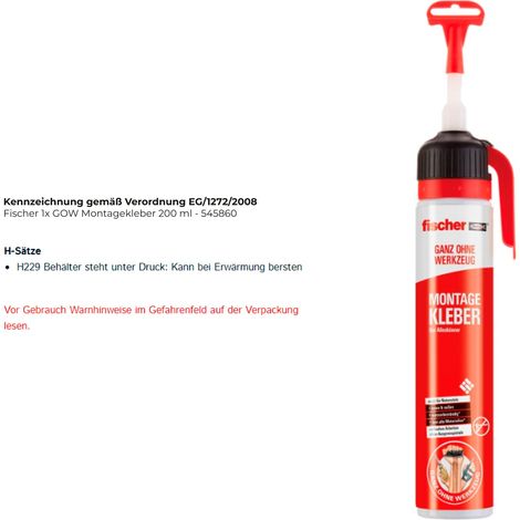 Fischer 1x GOW  adesivo di  montaggio 200  ml -  545860 (1/3)