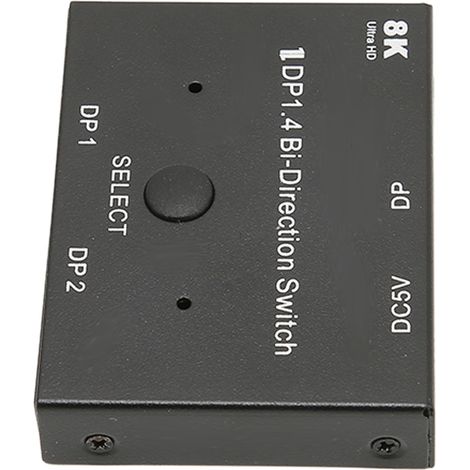 Commutateur Bidirectionnel DisplayPort 1.4 8K 60Hz - 2 en 1 et 1 en 2 pour Moniteur, Écran PC, Vidéoprojecteur (1/5)