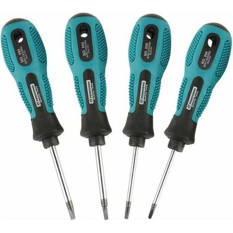 Tournevis Triangulaire - Acier Chrome Vanadium - Embout Magnétique - Poignée Ergonomique PP Antidérapante - Lot de 3 - Tailles 186 mm / 2,5 mm / 3 mm (1/3)