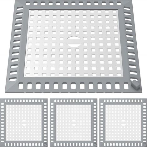 Filtre de vidange TuseRxln - Salle de bain - Filtre anti-colmatage en acier inoxydable 304 - 1 pièce - Blanc (1/5)