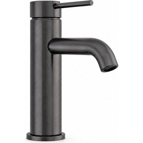 Robinet de lavabo AquaElegance en laiton massif couleur canon de fusil