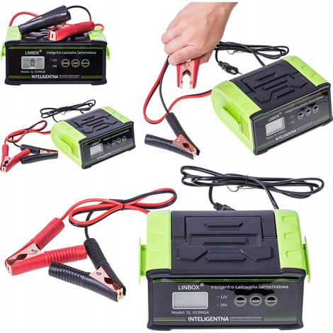 Cargador de batería para coche 24V 12V 30A AGM con función de arranque y parada (1/5)