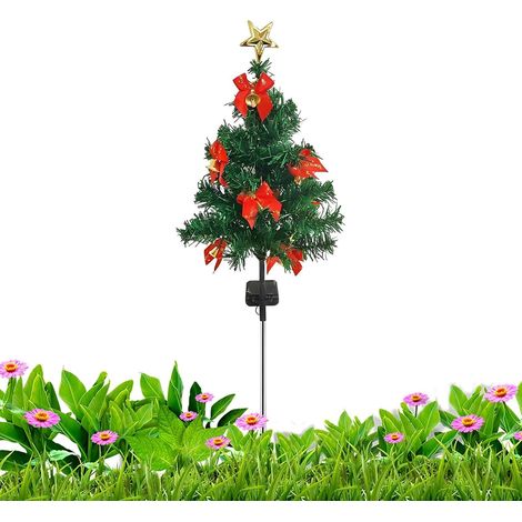 Luces solares de exterior con forma de árbol de Navidad y estaca. (1/5)
