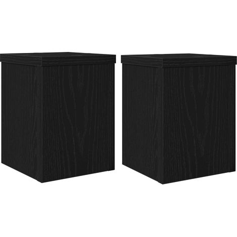 Maison Exclusive - Supporto per piante 2 pcs Rovere Nero 15 x 15 x 20 cm