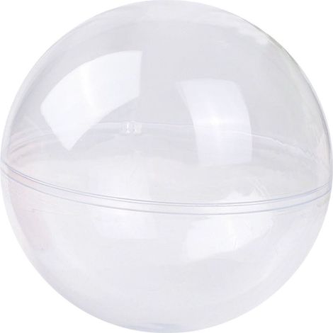 Boule Décorative Transparente Réutilisable - Sphère Creuse en Plastique pour Décoration de Noël Mariage et Artisanat - Diamètre 8 cm - Lot de 5 (1/2)