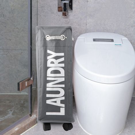 Faltbarer Wäschekorb, wasserdicht, Aufbewahrungstasche für schmutzige Wäsche mit Rollen (1/5)