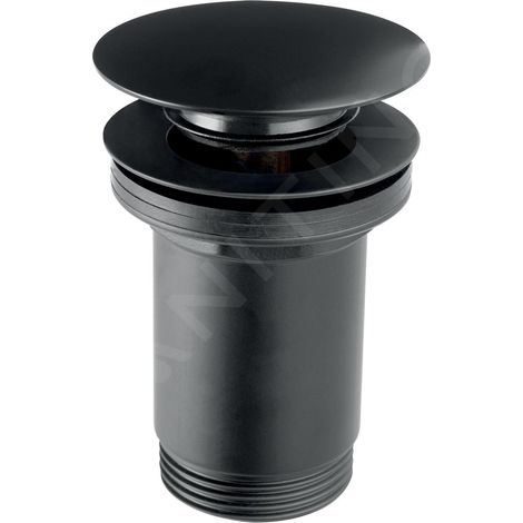 Novaservis - Bonde de cuvette refermable avec trop-plein, noir S285-BL-B (1/2)