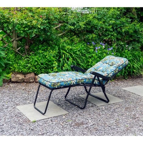 Tropical Deluxe Lounger - L118 x W58 x H99 cm - Blue