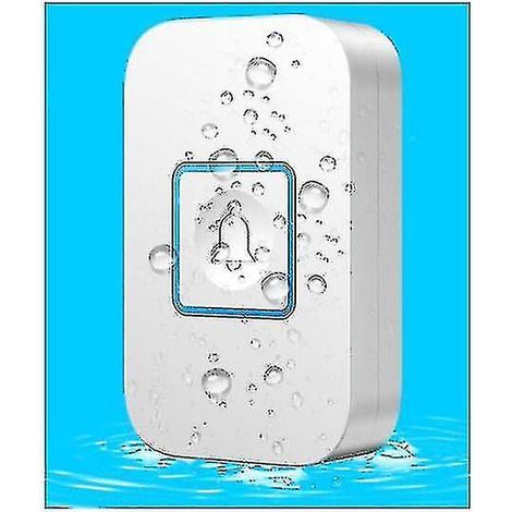 Sonnette sans fil à très longue portée (400 m), étanche IP55, avec lumière LED, contrôle du volume et plus de 60 mélodies.-AquaForge