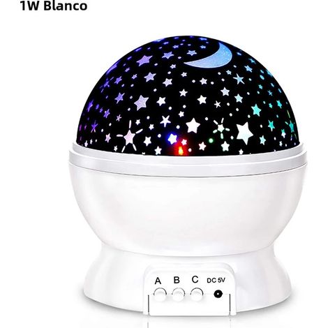 Lampe de nuit projecteur d'étoiles 1W pour garçons et filles, décoration murale LED tournante, cadeau amusant pour la chambre (1/4)