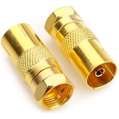 F Adaptateur mâle vers prise coaxiale femelle, Antenne TV Câble coaxial Connecteurs F Adaptateur Satellite Type F connecteur à vis Prise de courant vers RF Coaxial Adaptateur antenne (1/5)