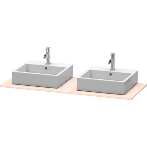 Console Duravit XSquare 063G, 1400x 550 mm, 2 aperture, Colore (anteriore/corpo): Albicocca Perla lacca lucida all'albicocca - XS063GB1010