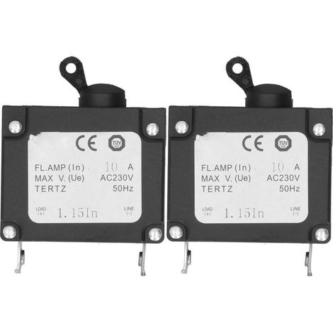 Disjoncteur différentiel pour Générateur 168F/170F 2KW-3KW – Interrupteur de puissance 10A 230V – Lot de 2 pièces – Protection contre les fuites – Matière plastique durable – 53x43x18mm (1/5)