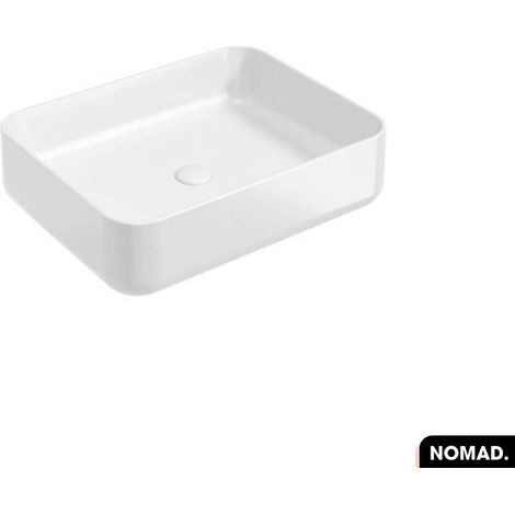 Vasque à poser avec siphon OFFERT  NOMAD  Blanc  50 × 14 × 39 (1/3)