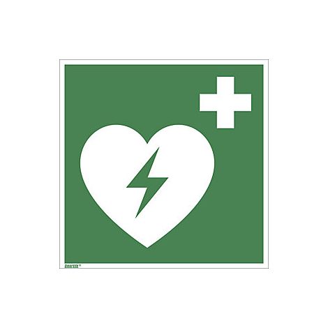 Señal de salvamento desfibrilador automático externo UE 10