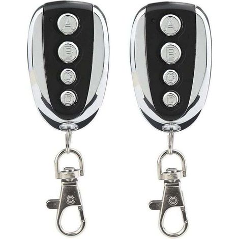Confezione da 2 telecomandi universali per porte da garage, XU e cancelli, 433 MHz con quattro canali - Sostituzione ideale --Crezuo