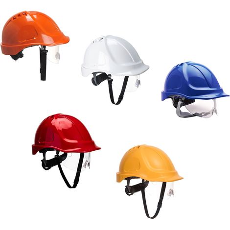 Casco ventilado ajustable barboquejo y visor Endurance PORTWEST PW55  Blanco (1/5)