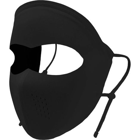 Due maschere integrali nere per la protezione solare, rinfrescanti e protettive, adatte alla guida, alla pesca estiva e agli sport all'aria aperta. (1/4)