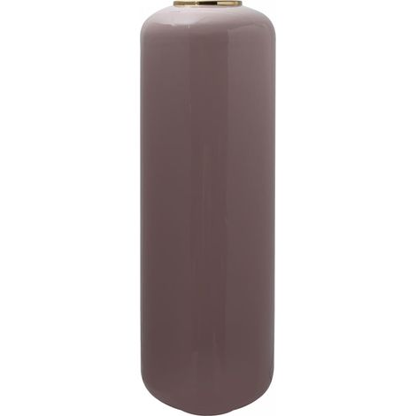 Vase fait à la main en fer OE 30x30 vieux rose et or (1/2)