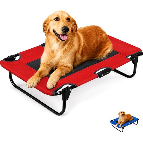 Brandina per cani pieghevole misura 75x52x17 cm, cuccia rialzata con struttura in metallo, rete traspirante per animali di piccola e media taglia - co (1/5)