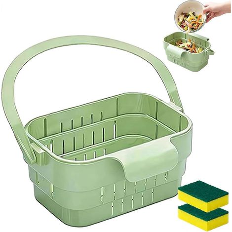 Faltbarer Hänge-Abtropfkorb, kompatibel mit Spülbecken, zusammenklappbarer Abtropfkorb, Hänge-Abtropfkorb für die Küche, küchengeeignet, platzsparend, kompatibel mit verschiedenen Spülbecken und trock (1/5)
