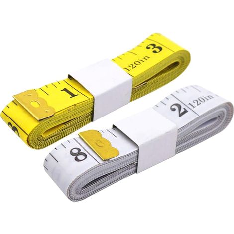 Deux rubans à mesurer pour la prise de mesures corporelles, échelle double de 120 pouces.