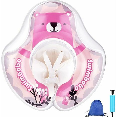 Bébé Siège De Piscine, Flotteur Gonflable pour Enfants Bague De Natation Flottante,Enfants Bébé Siège De Piscine Réglable, Nager Piscine Jouet pour L'âGe de 6-30 Mois Enfants en Bas âGe Rose (1/5)