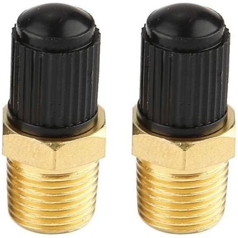 INHHUB Jeffergarden Brass Air Compressor Tank Filling Valve, 2 Pieces, 1/8" NPT MPT-INHHUB (1/5)