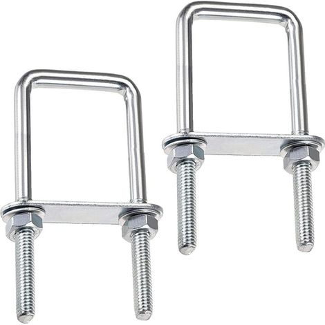 Boulon en U M8 60x120mm Acier inoxydable 304 Fixation pour tuyaux et pièces mécaniques Installation rapide sans outil (1/3)