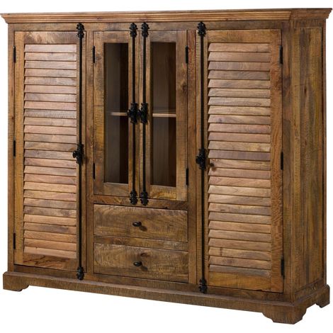 RODEZ 126 Madia in legno di mango - oliato / marrone scuro 160x45x140 (1/3)