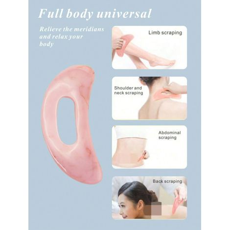 1 plaque de massage Gua Sha en résine pour le frottage du cou : avec grattoir, destinée au ventre, au dos, aux membres, pour tout le corps – outil de SPA et de beauté, pour détendre les muscles et dra (1/5)